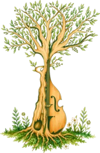 Illustration VegetaLienne - arbre et violoncelle